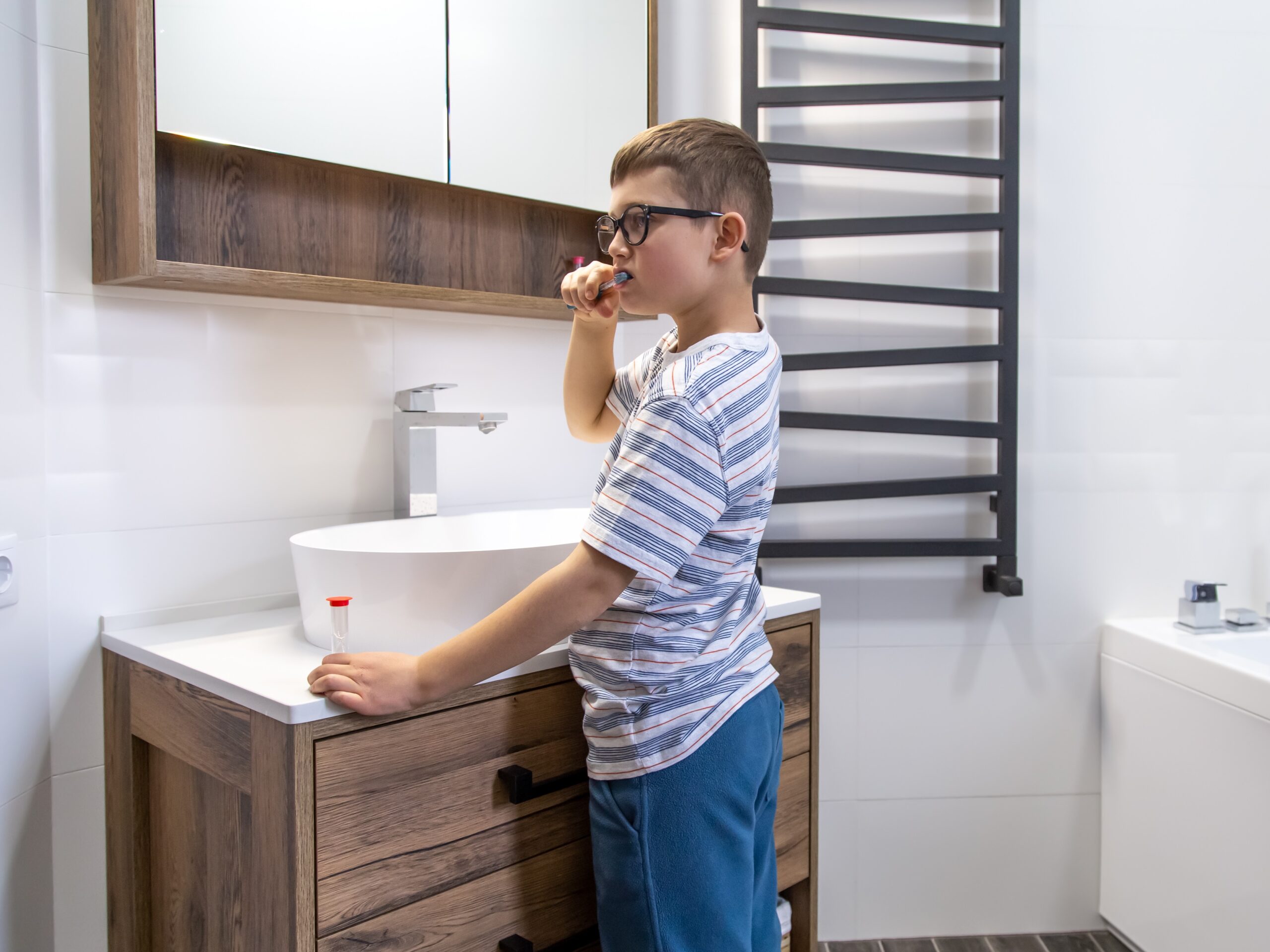 electric heated towel rail with timer