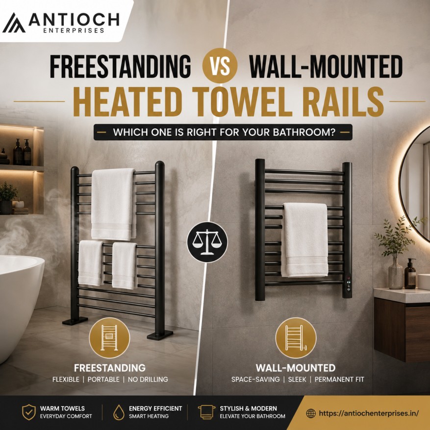freestanding vs wall-mounted heated towel rail