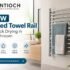 600W Heated Towel Rail for Quick Drying in the Bathroom
